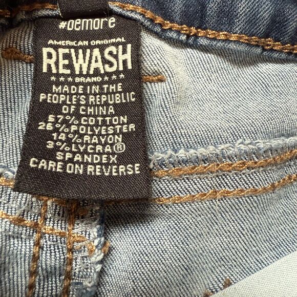 Rewash Brand Jeans Distressed with Rhinestones Size 9/29 - Picture 9 of 10